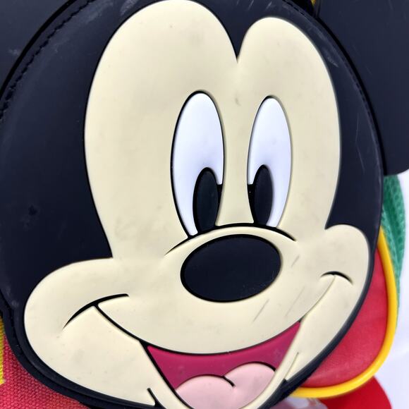 Disney Mini Backpack Book bag Lunch Bag Toddler Mickey Mouse Ears Red Green - Picture 4 of 12